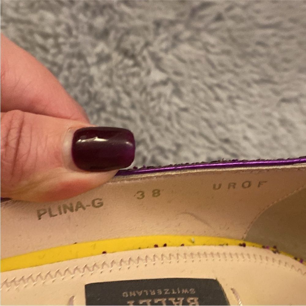 Bally Purple Glitter Women's Heels, US8 - Picture 7 of 11
